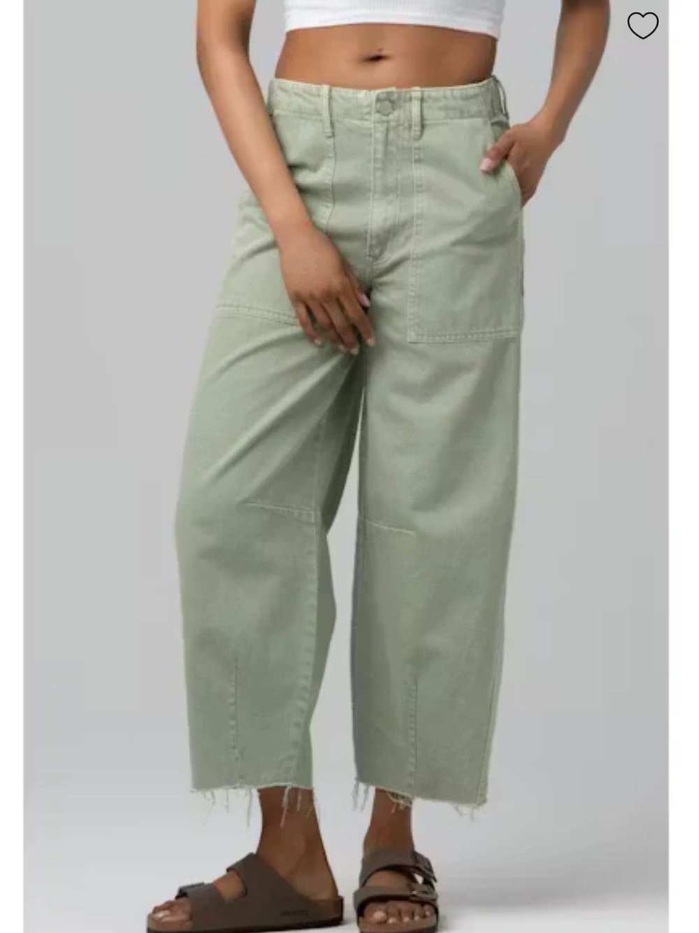 Blank NYC Barrel Leg High Rise Jeans in Pistachio Tone - Picture 2 of 13